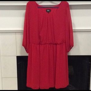 By & By  Red chiffon dress